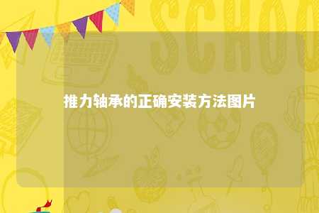 推力轴承的正确安装方法图片 